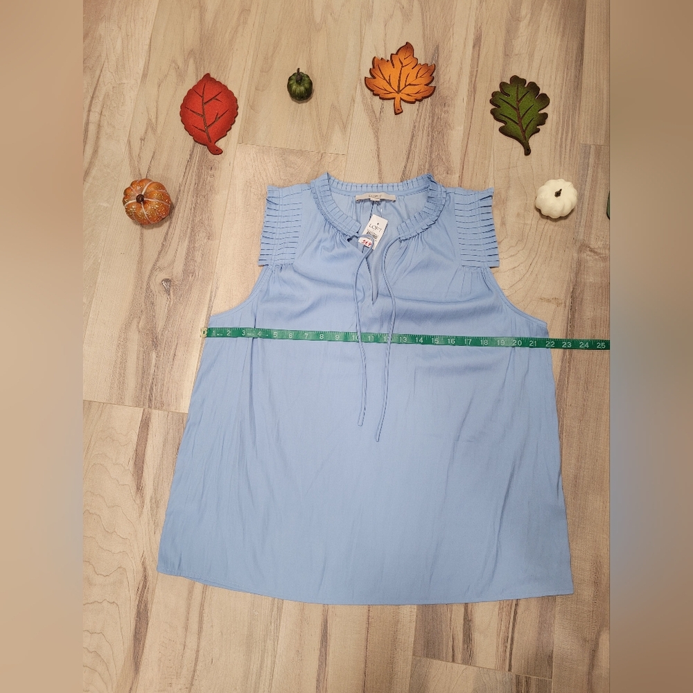 LOFT Light Blue Sleeveless Blouse